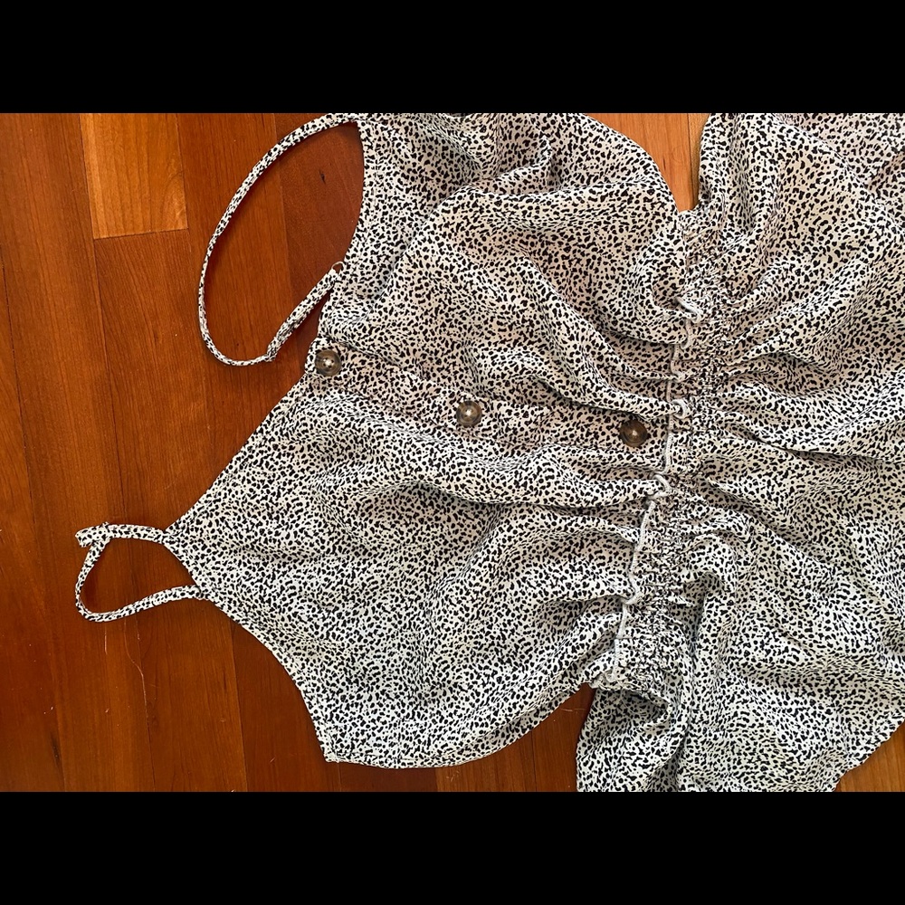 Cheetah print peplum women’s top
